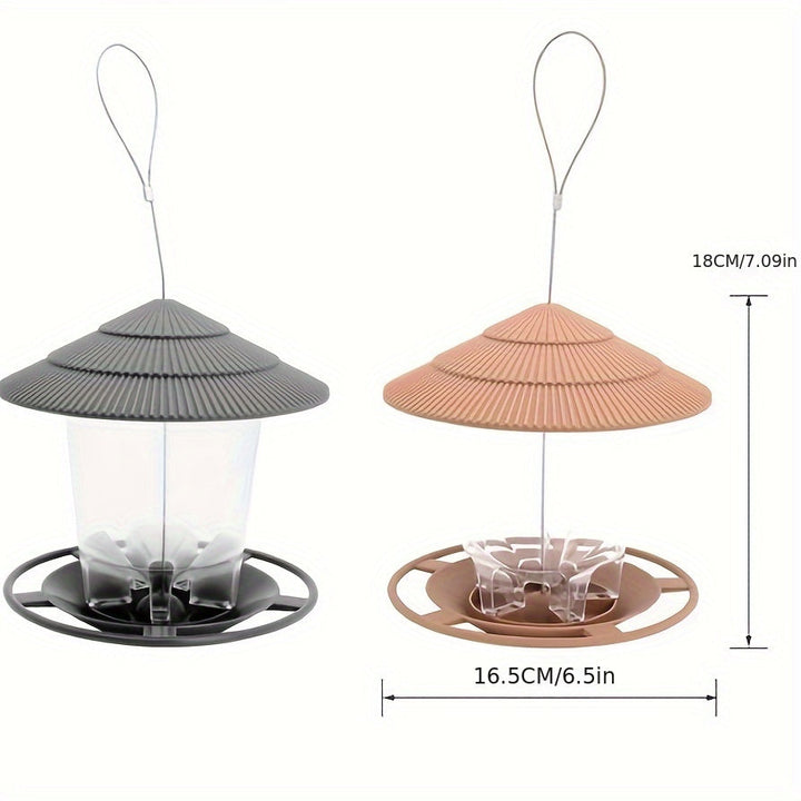 Cute mushroom bird feeder for garden decor and wild birds