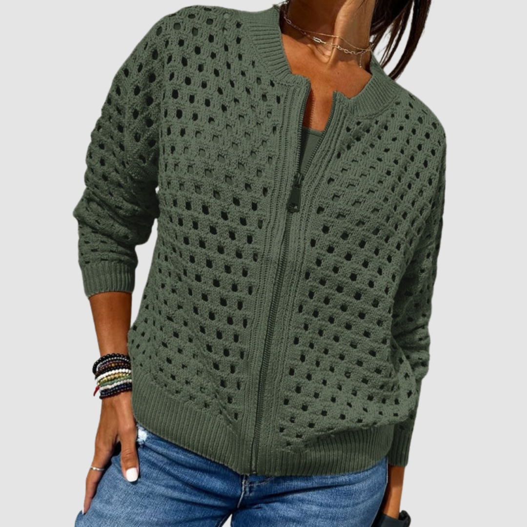Trisha | Women’s Zip-Front Cardigan