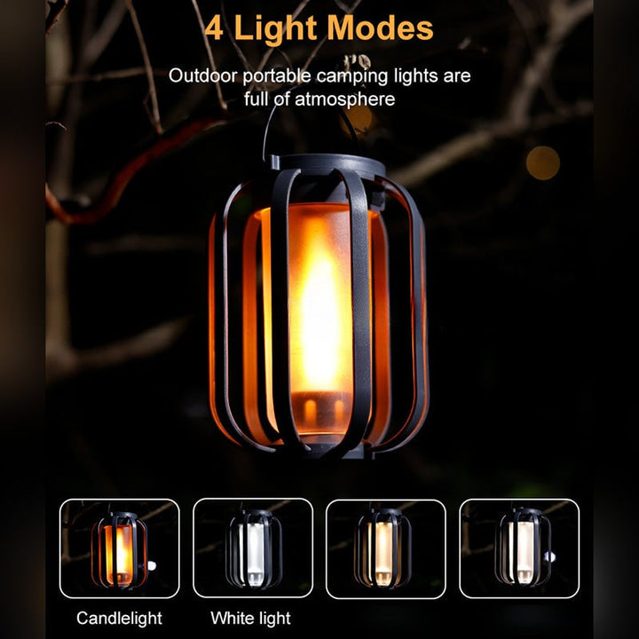 Waterproof garden light with realistic dancing fire ambiance in yard