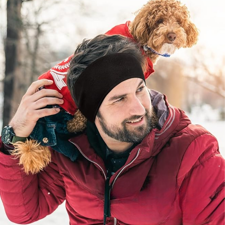Soft fleece ear cover headband for men and women, winter sports accessory
