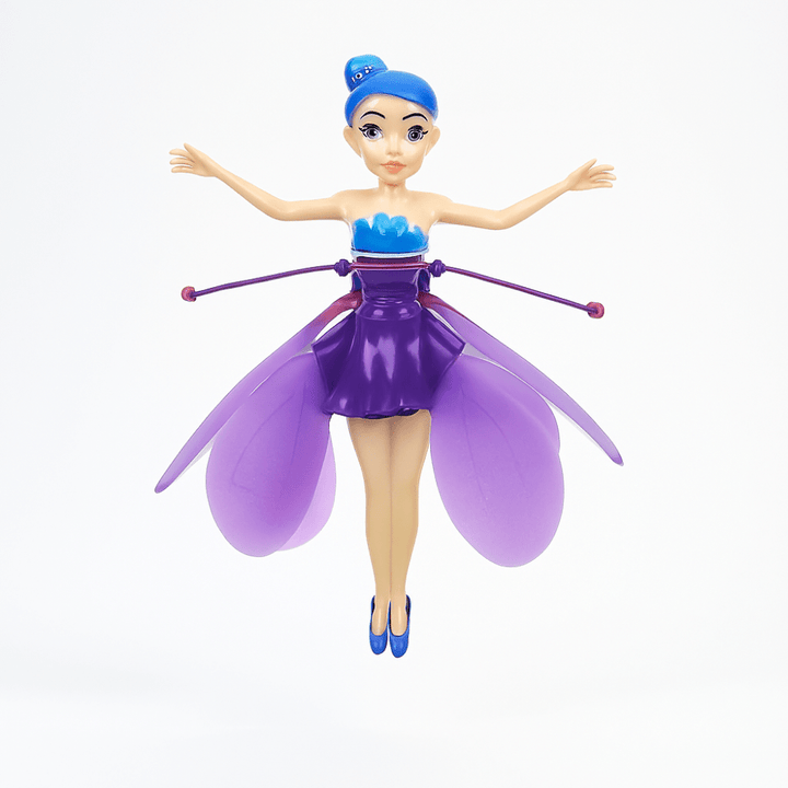 Hand sensor flying fairy toy demonstrating hover technology