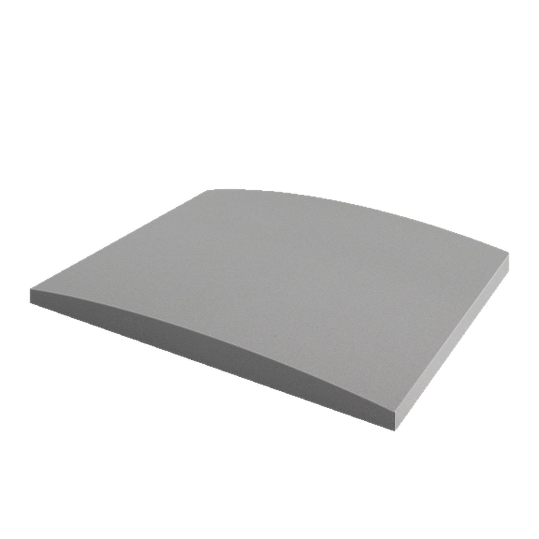 Single grey memory foam couch cushion support pad on a white background