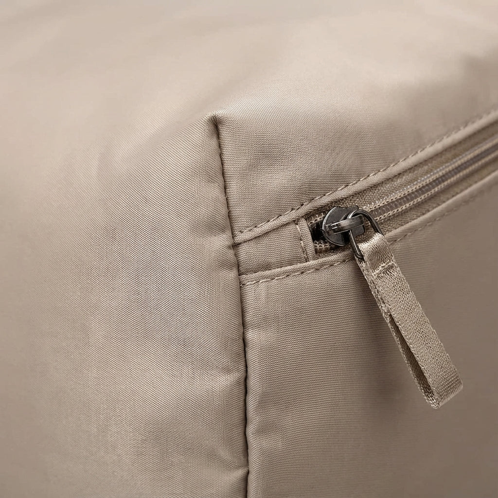 Unisex expandable travel bag showing wet-dry separation compartment for gym gear