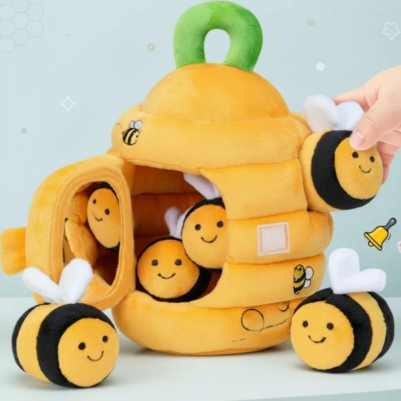 Educational sensory plush toy for kids designed to improve motor skills