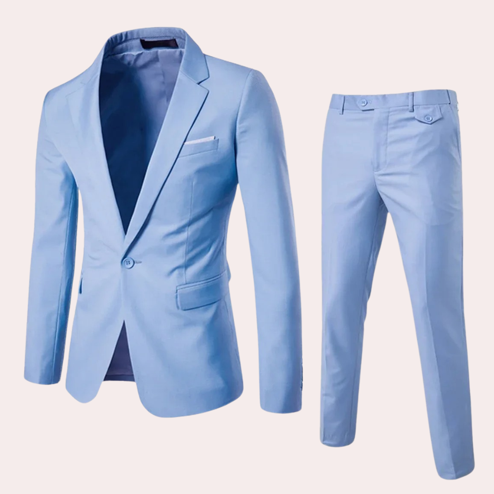 Mens formal suit set Thomas with tailored blazer and matching trousers for business attire