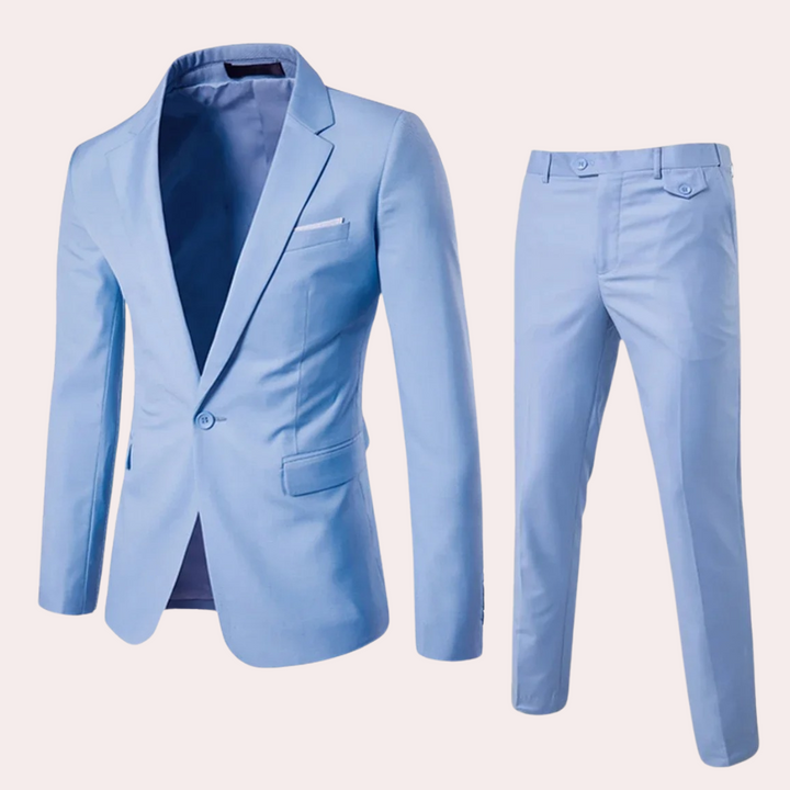 Mens formal suit set Thomas with tailored blazer and matching trousers for business attire
