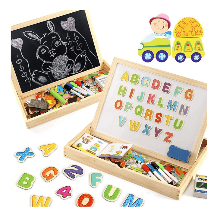 Montessori toy double-sided drawing board for kids learning and creativity