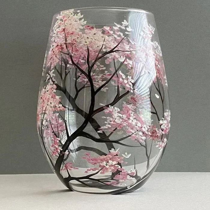 Four seasons artistic glassware collection ideal as a gift for wine lovers