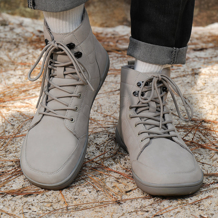 Textured outsole detail of women's barefoot winter boots