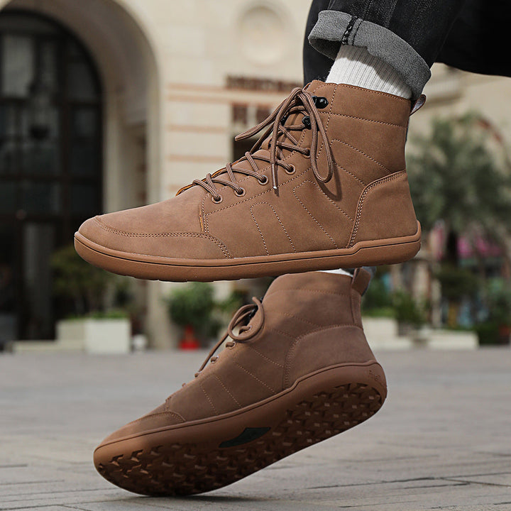 Women's barefoot water-resistant winter boots in classic black