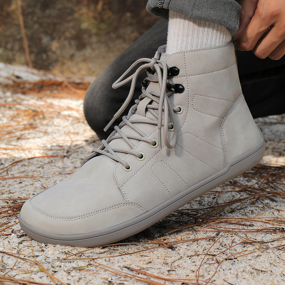 Flexible barefoot winter shoes styled for everyday casual wear