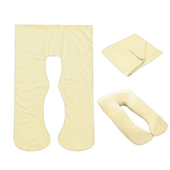 Granville body pillow slipcover folded neatly on a bed