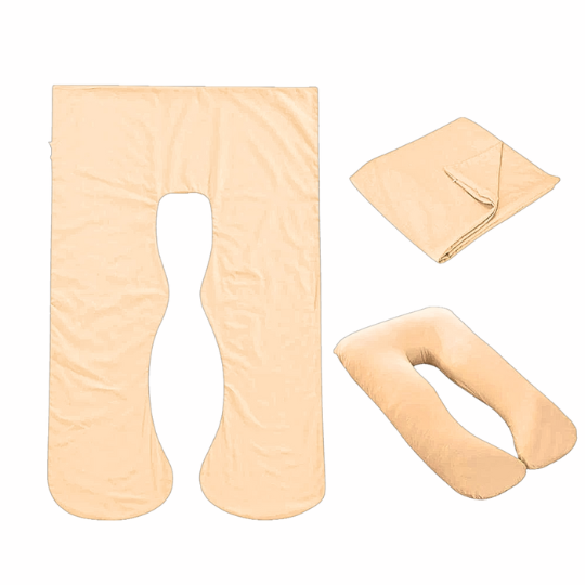 Breathable fabric full body pillow case for side sleepers