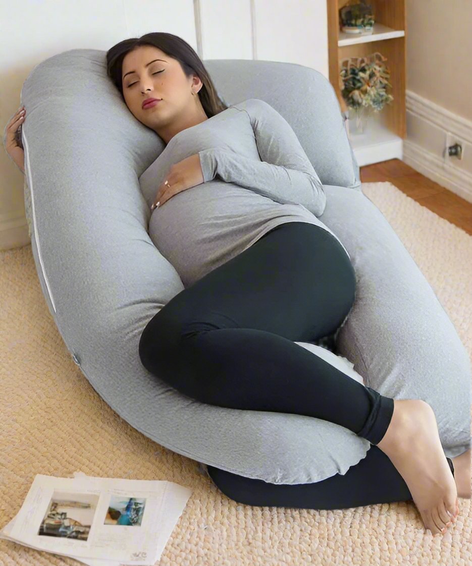 Granville maternity body pillow contouring around the body for total support
