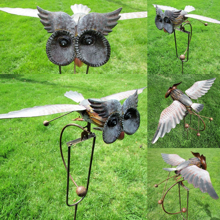 Detailed metal bird yard ornament for patio decoration