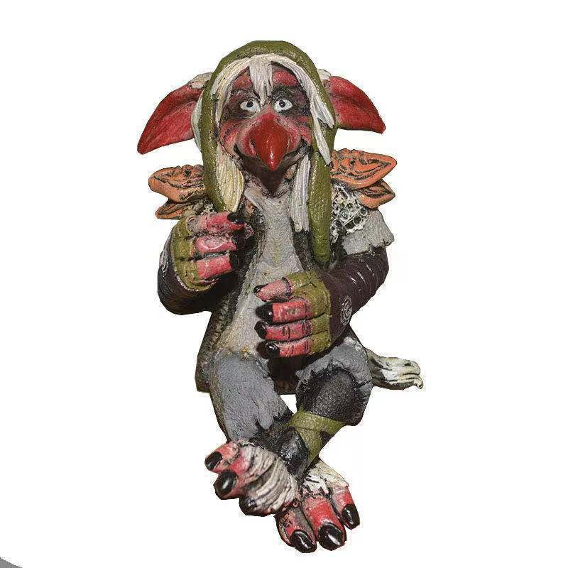 Weather-resistant outdoor lawn ornament large goblin figure for patio