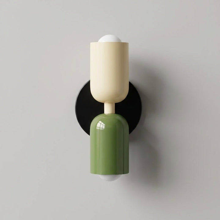 Minimalist interior design showcasing a modern geometric wall lamp for hallways.