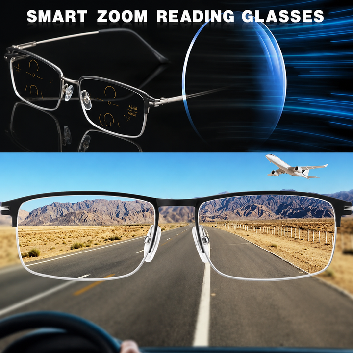 Comfortable daily wear multifocal reading glasses for seamless vision