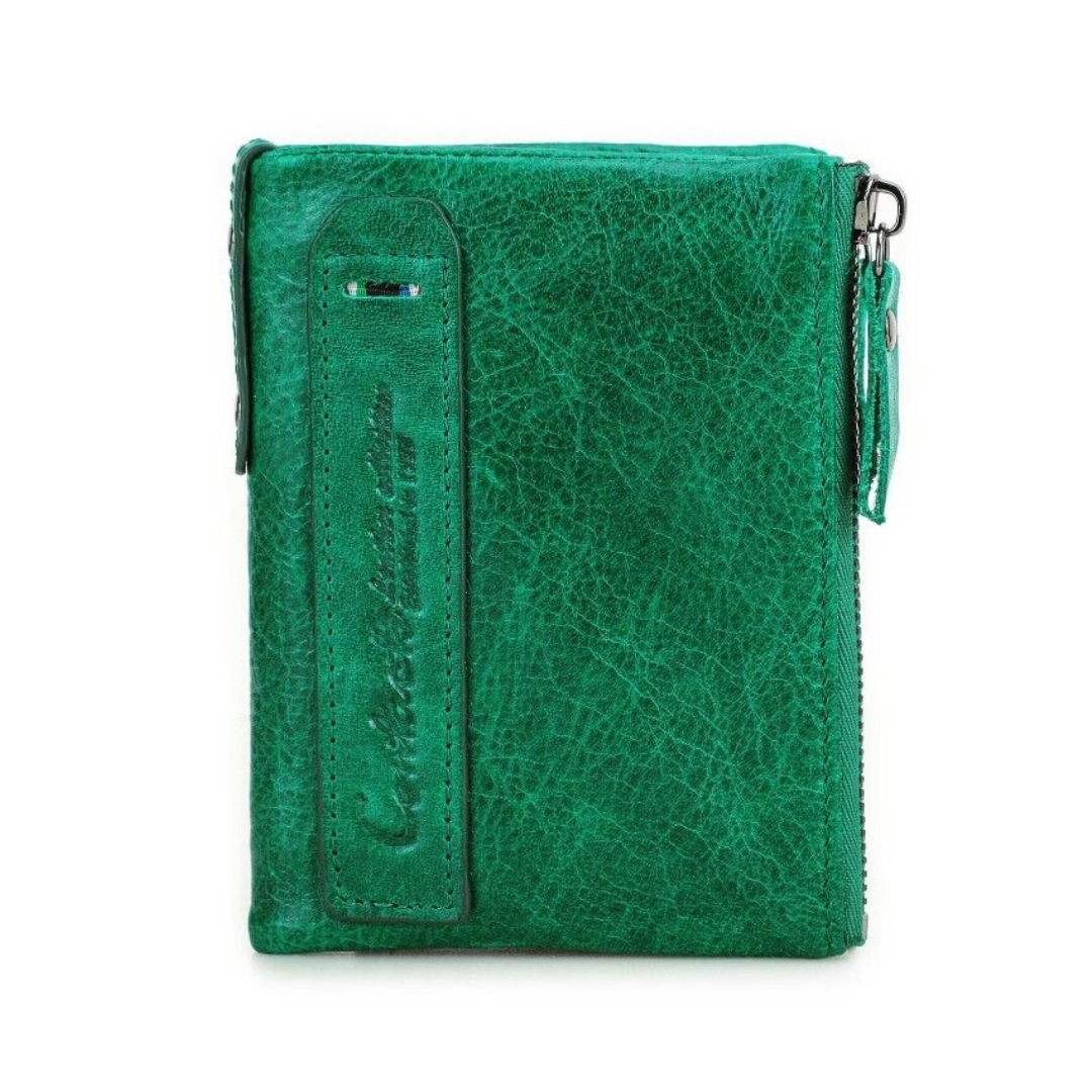 Back compartment open on the versatile women's zipper wallet