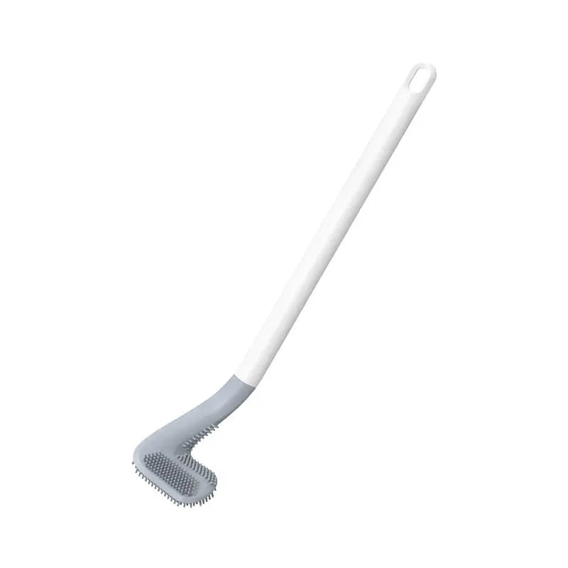 Sleek and modern golf club design toilet brush standing beside bathroom wall