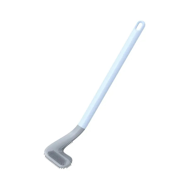 Blue handle golf head toilet brush isolated product view
