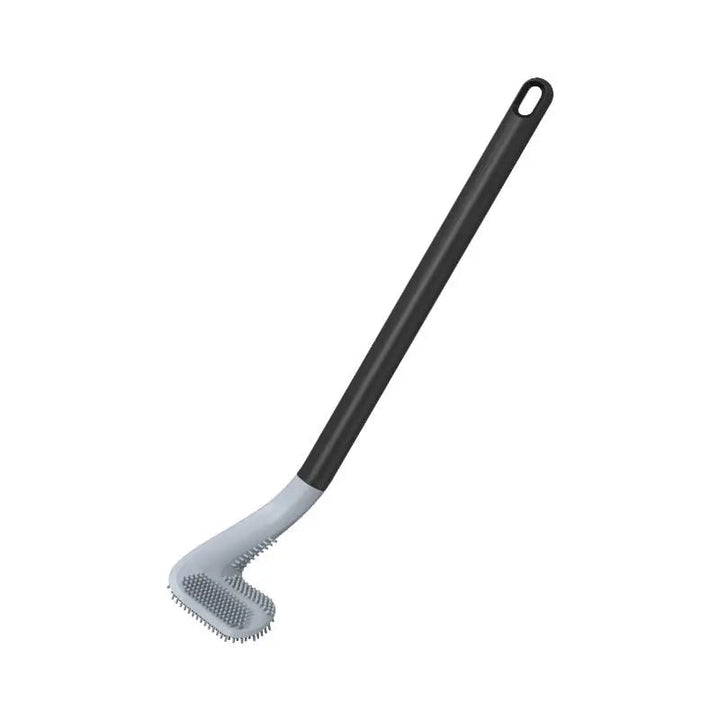 Black handle golf head toilet brush isolated product view