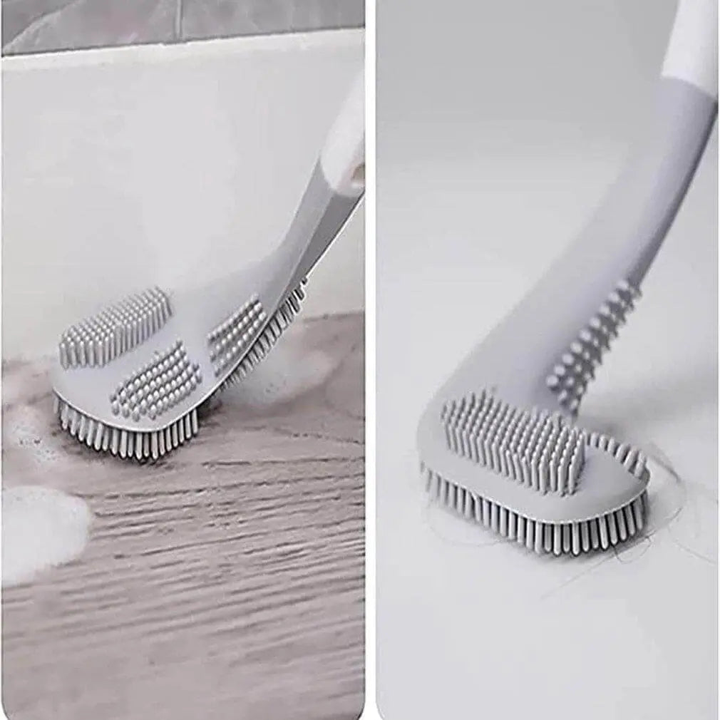 Wall mounted golf club toilet brush holder installed in modern bathroom