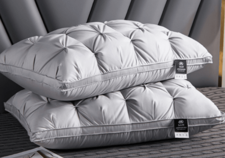 Ergonomic goose down pillow for neck support and comfortable sleep