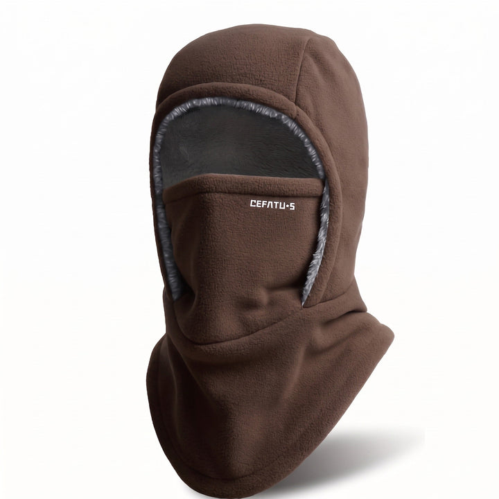 Versatile cold weather neck gaiter and cycling mask in black color