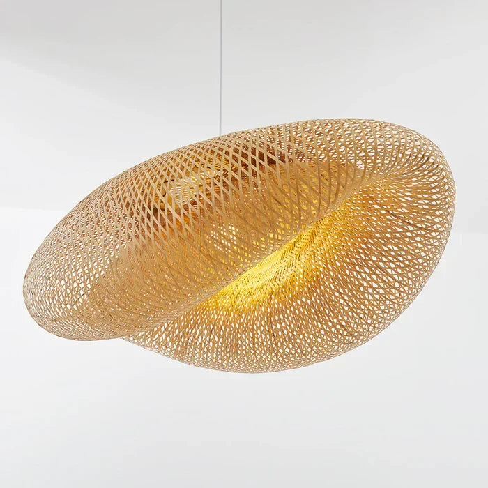 Organic design pendant lamp showcasing its unique wavy silhouette