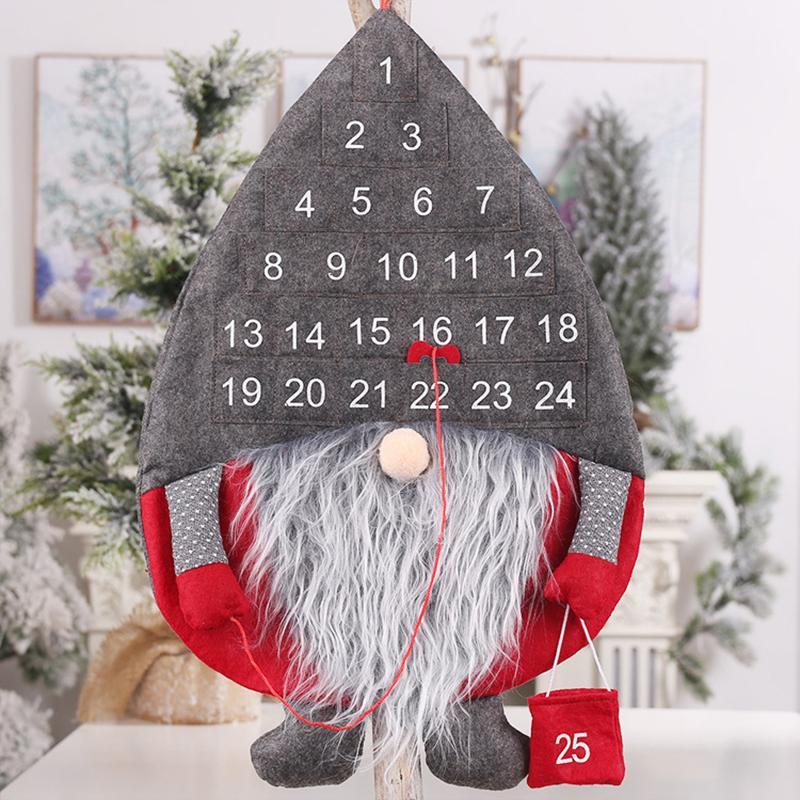 Seasonal gift and holiday decor item featuring a Santa advent calendar