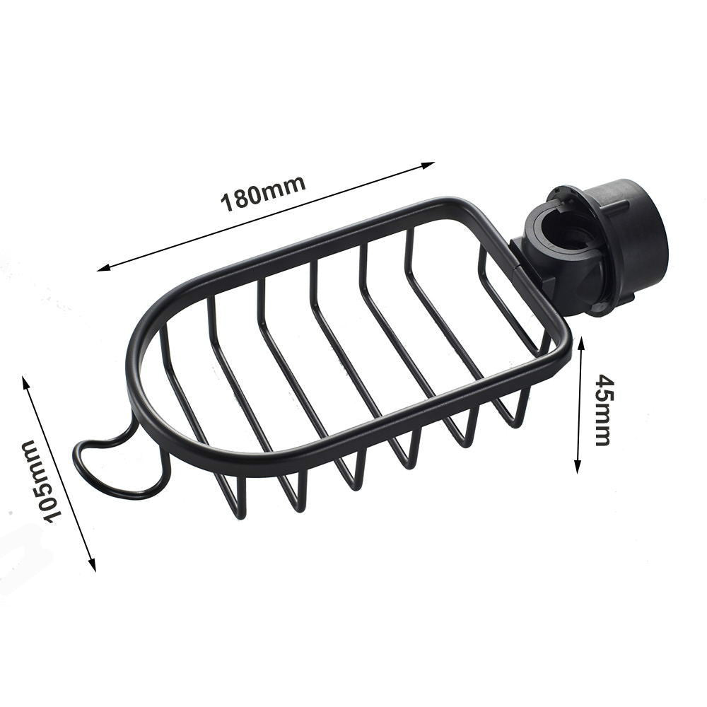 Hanging bathroom soap dish and drain rack for quick-drying shower storage