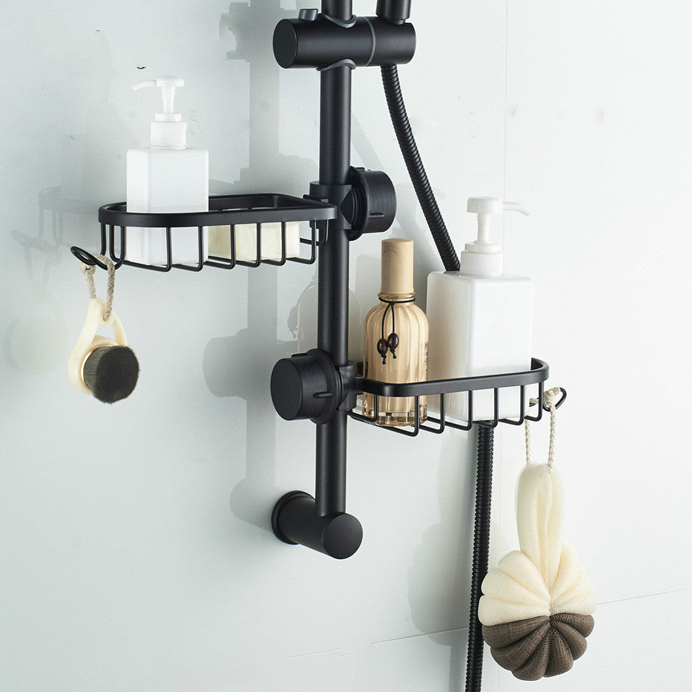 Space-saving shower soap holder and organizer rack with fast draining design