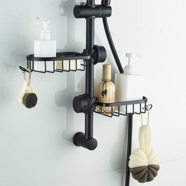 Space-saving shower soap holder and organizer rack with fast draining design