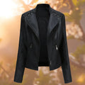 Marjorie | Women’s Blush Faux Leather Jacket
