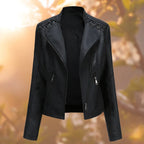 Marjorie | Women’s Blush Faux Leather Jacket