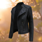 Marjorie | Women’s Blush Faux Leather Jacket