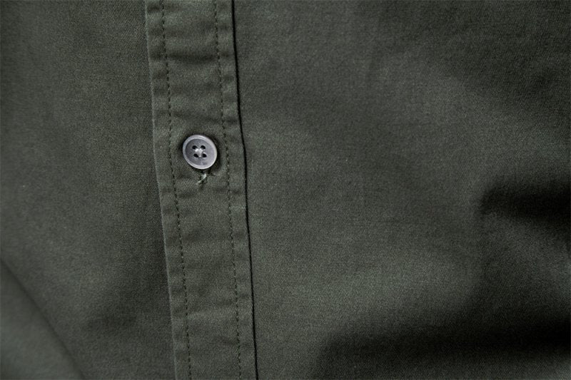 Folded men's overshirt displaying neat packaging presentation