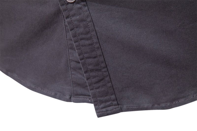 Fabric stretch demonstration for the comfortable men's shirt