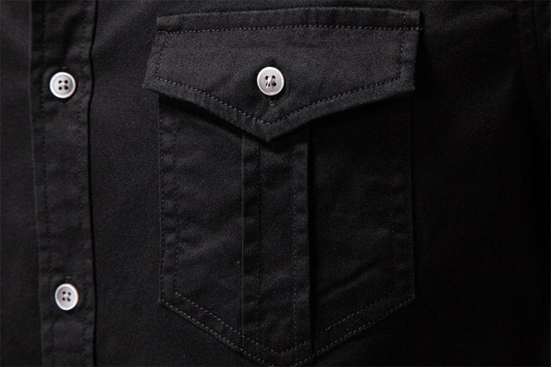 Layered outfit idea featuring men's casual button-up overshirt