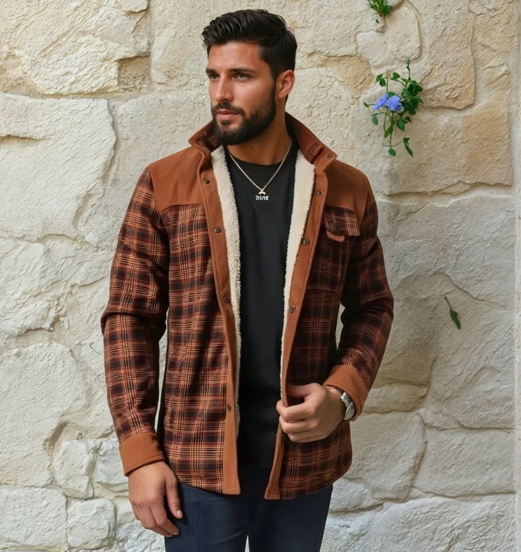 Wesley | Men’s Plaid Borg-Lined Jacket
