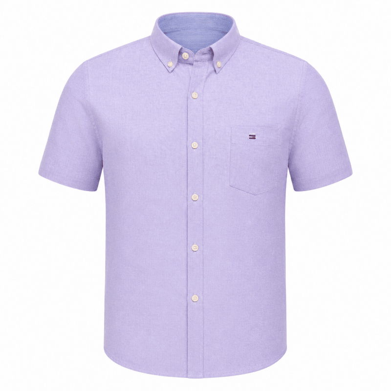 Color options display for men's casual short sleeve button-down shirts