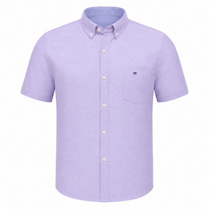 Color options display for men's casual short sleeve button-down shirts
