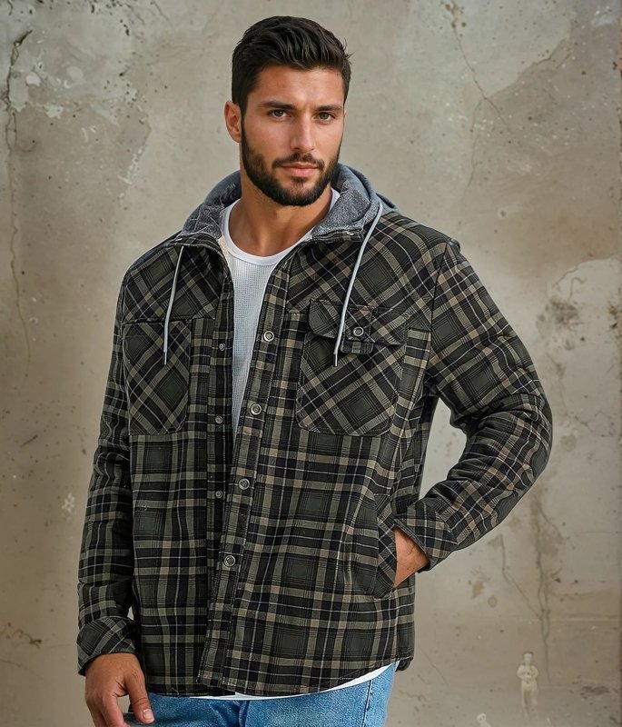 Redford | Men’s Plaid Hooded Jacket