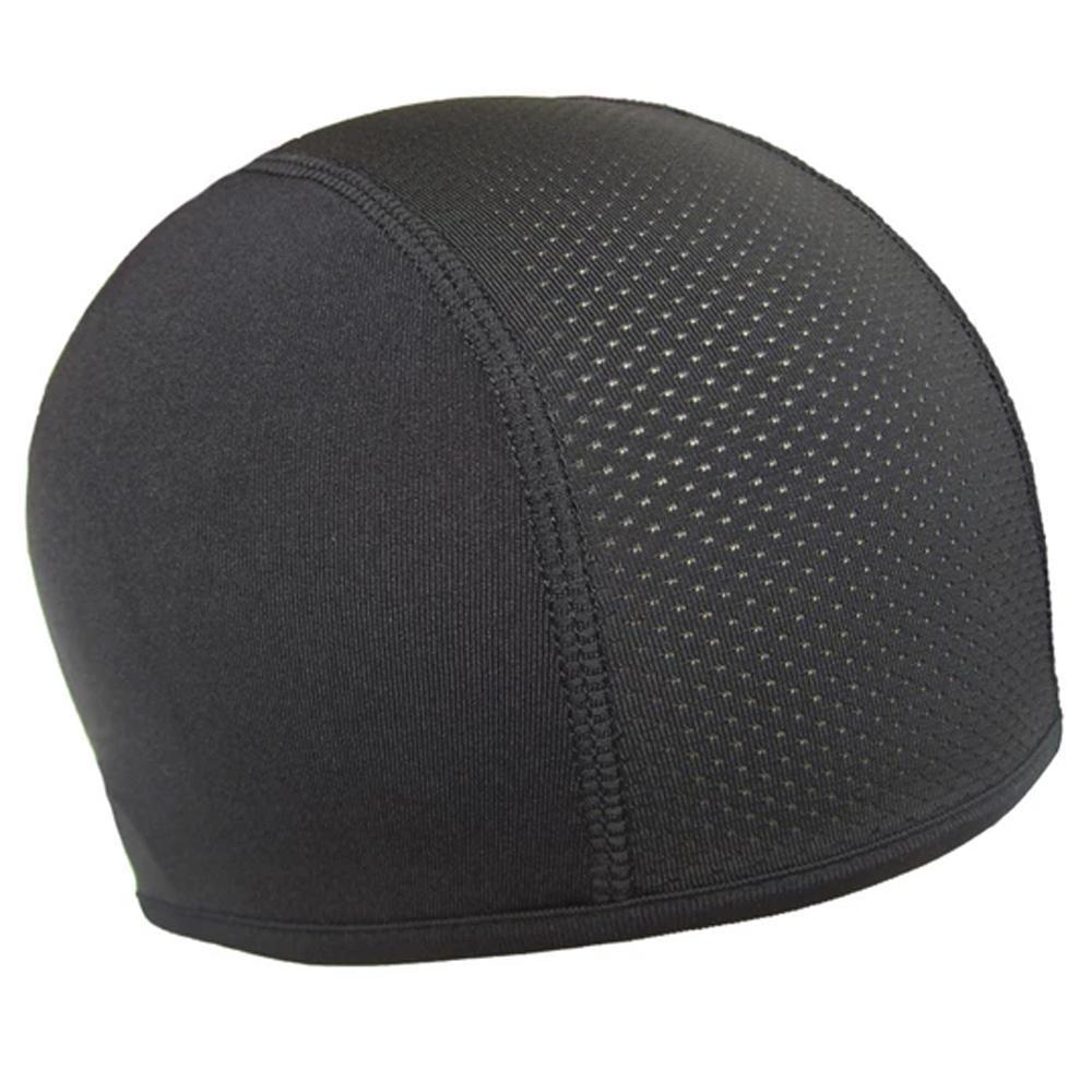 Unisex black helmet inner cooling cap isolated on white background