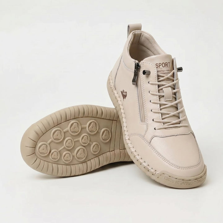 Shock absorption pressure map for women's orthopedic walking shoes