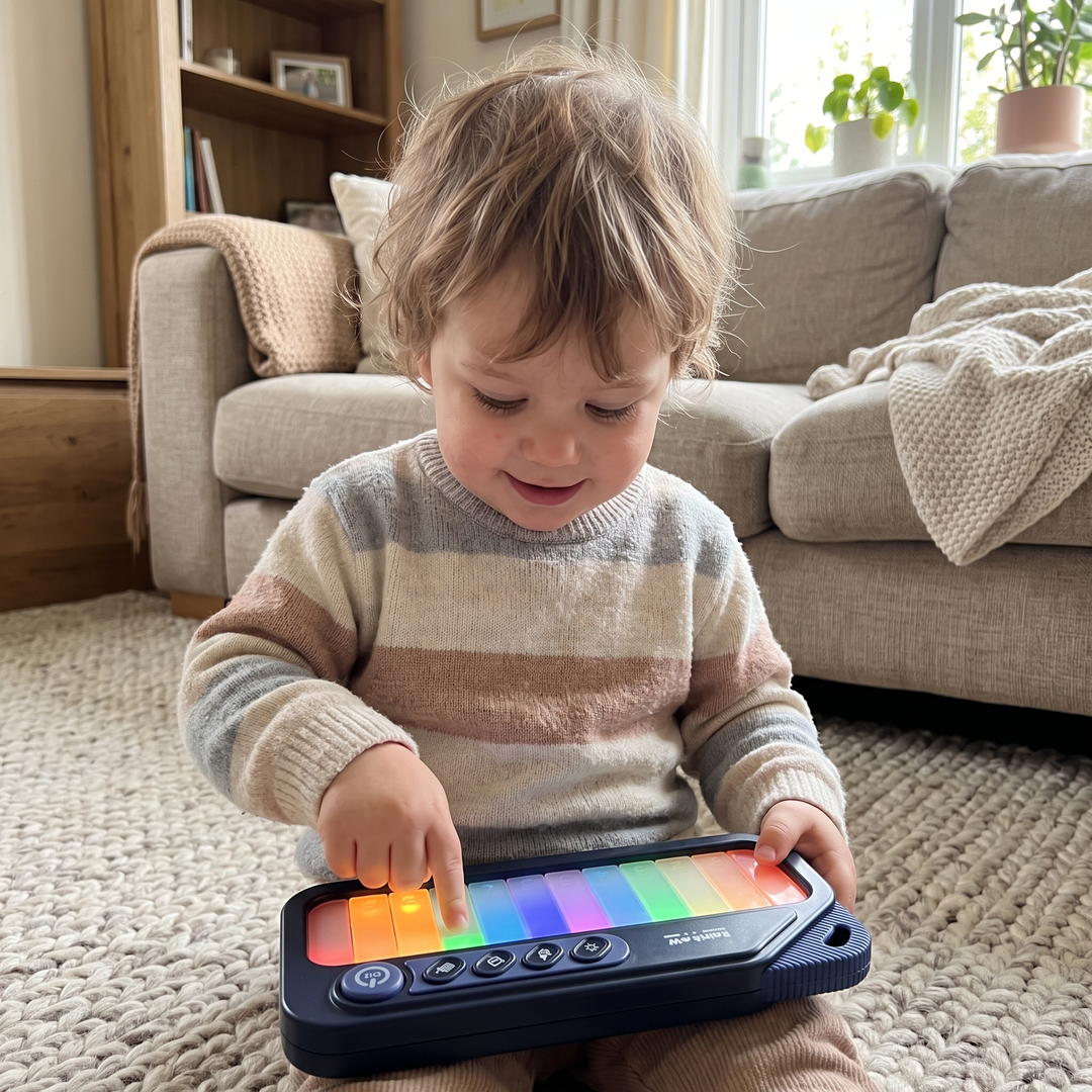 Kids light up learning piano with interactive keys and educational modes