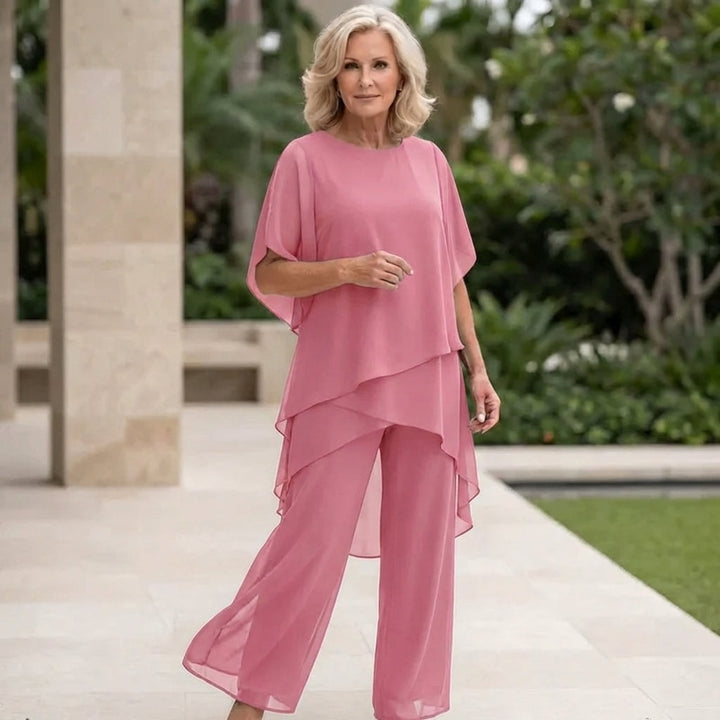 Model wearing the fashionable women's co ord set in a modern lifestyle setting