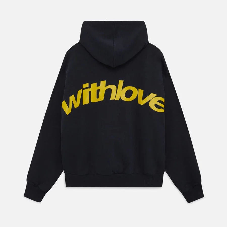 Flat lay of the unisex oversized graphic hoodie showing the complete casual streetwear design