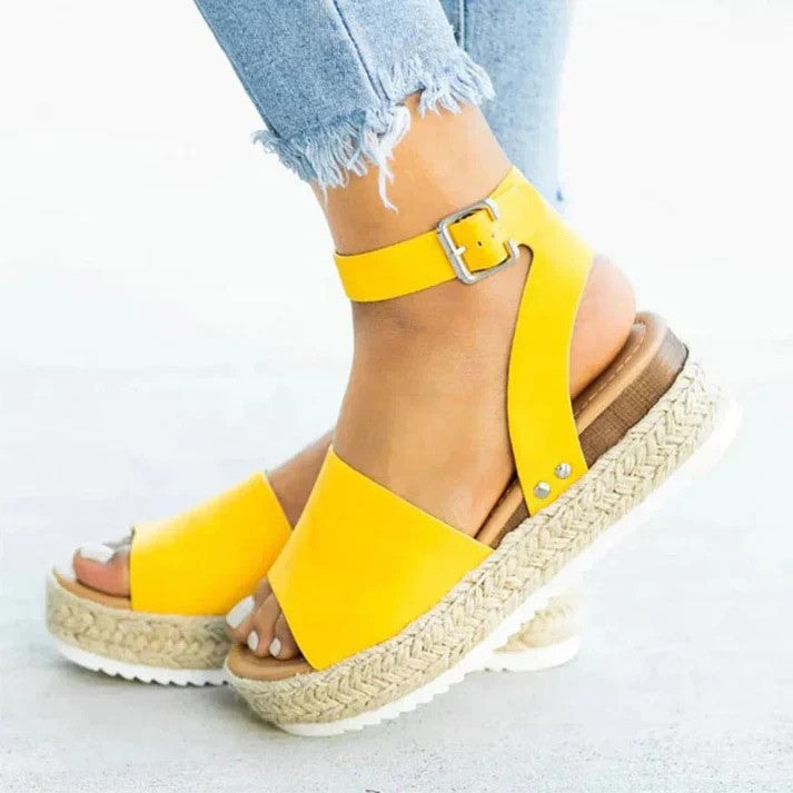 Comfortable platform wedge sandals for women, ideal summer casual shoes